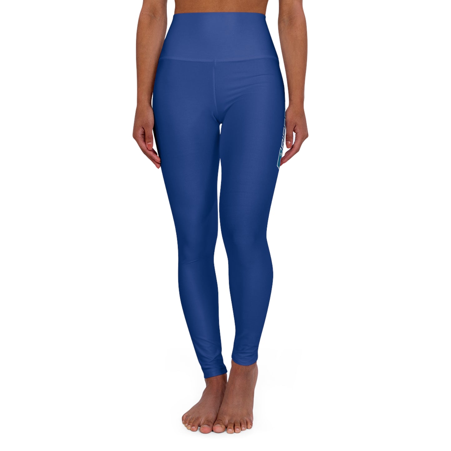 Women's High-Waisted Leggings - Blue