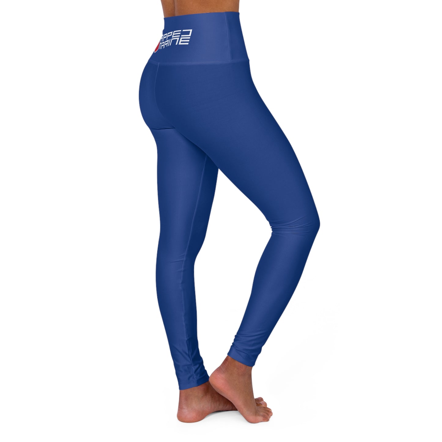 Women's High-Waisted Leggings - Blue