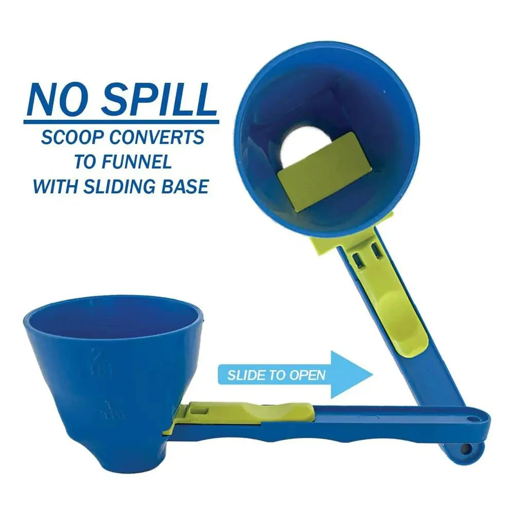 Sliding Scoop Funnel No Spill