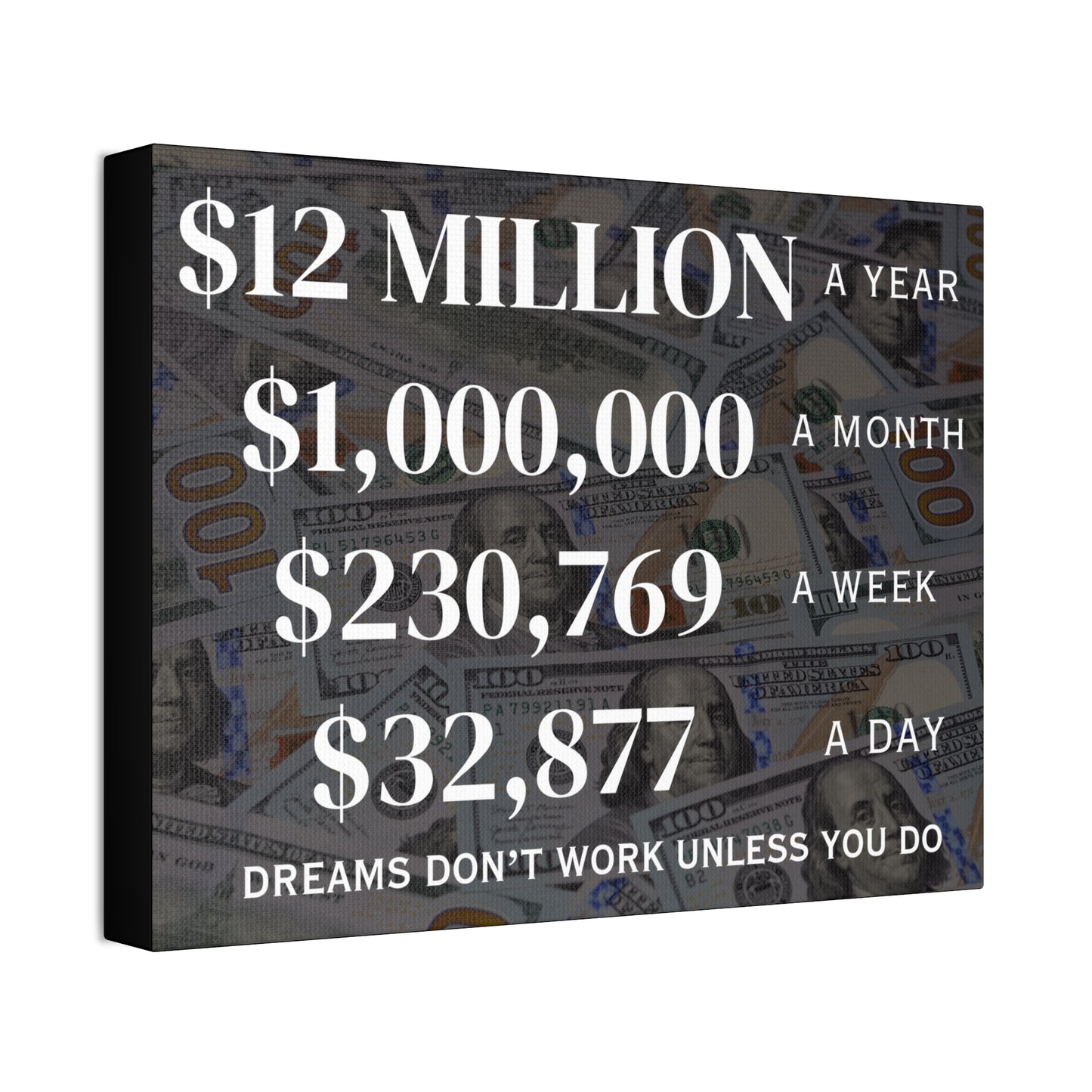 $12 Million A Year Wall Canvas