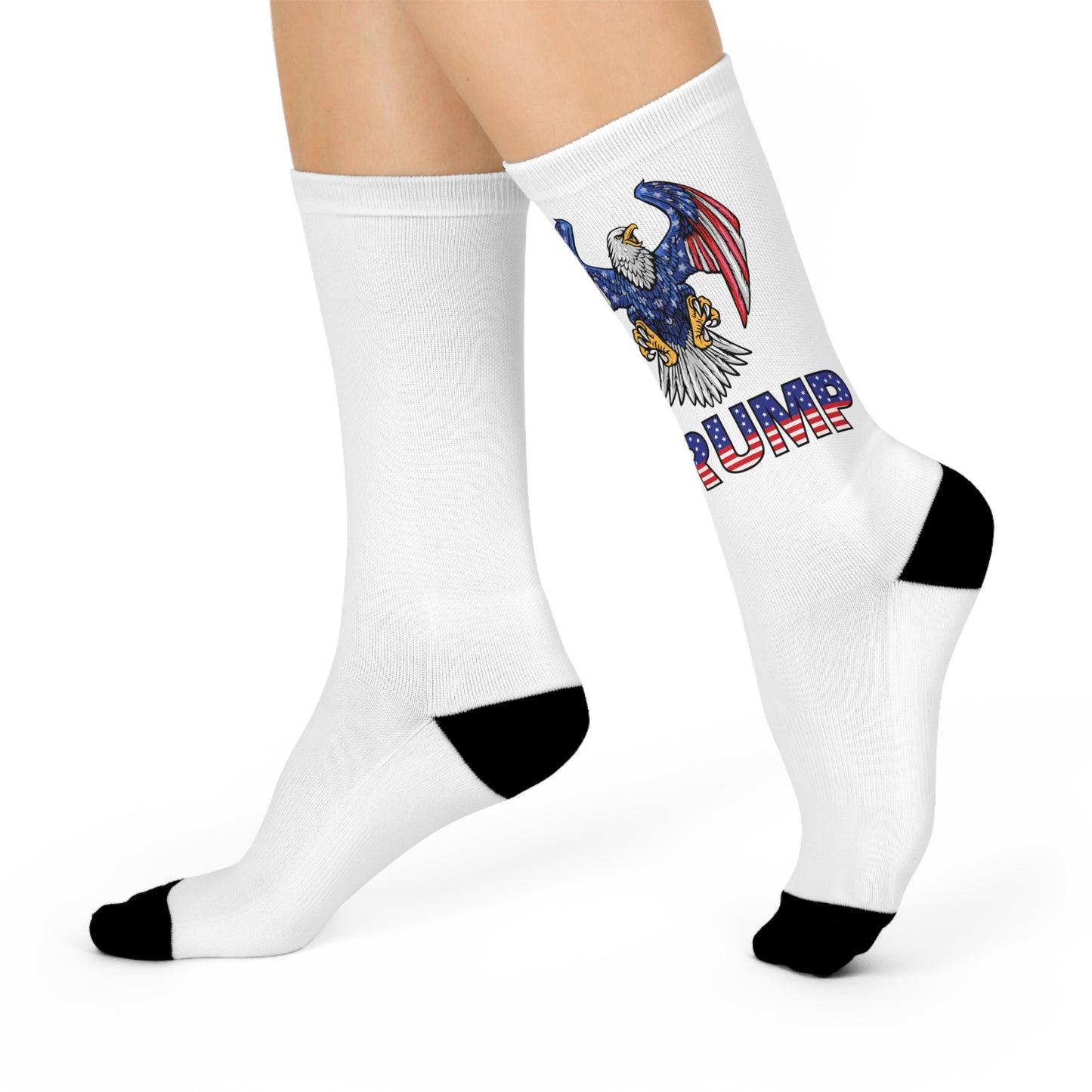 Patriot Crew Socks – A Bold Tribute to TRUMP - White