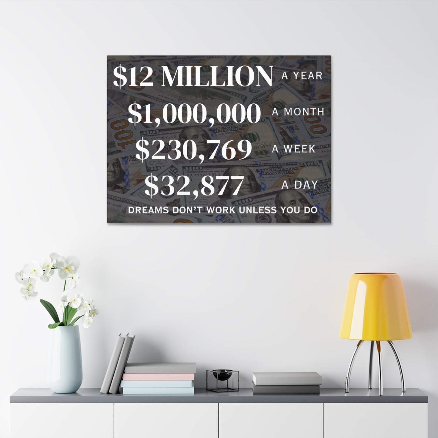 $12 Million A Year Wall Canvas