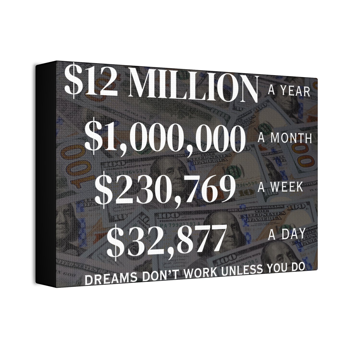 $12 Million A Year Wall Canvas