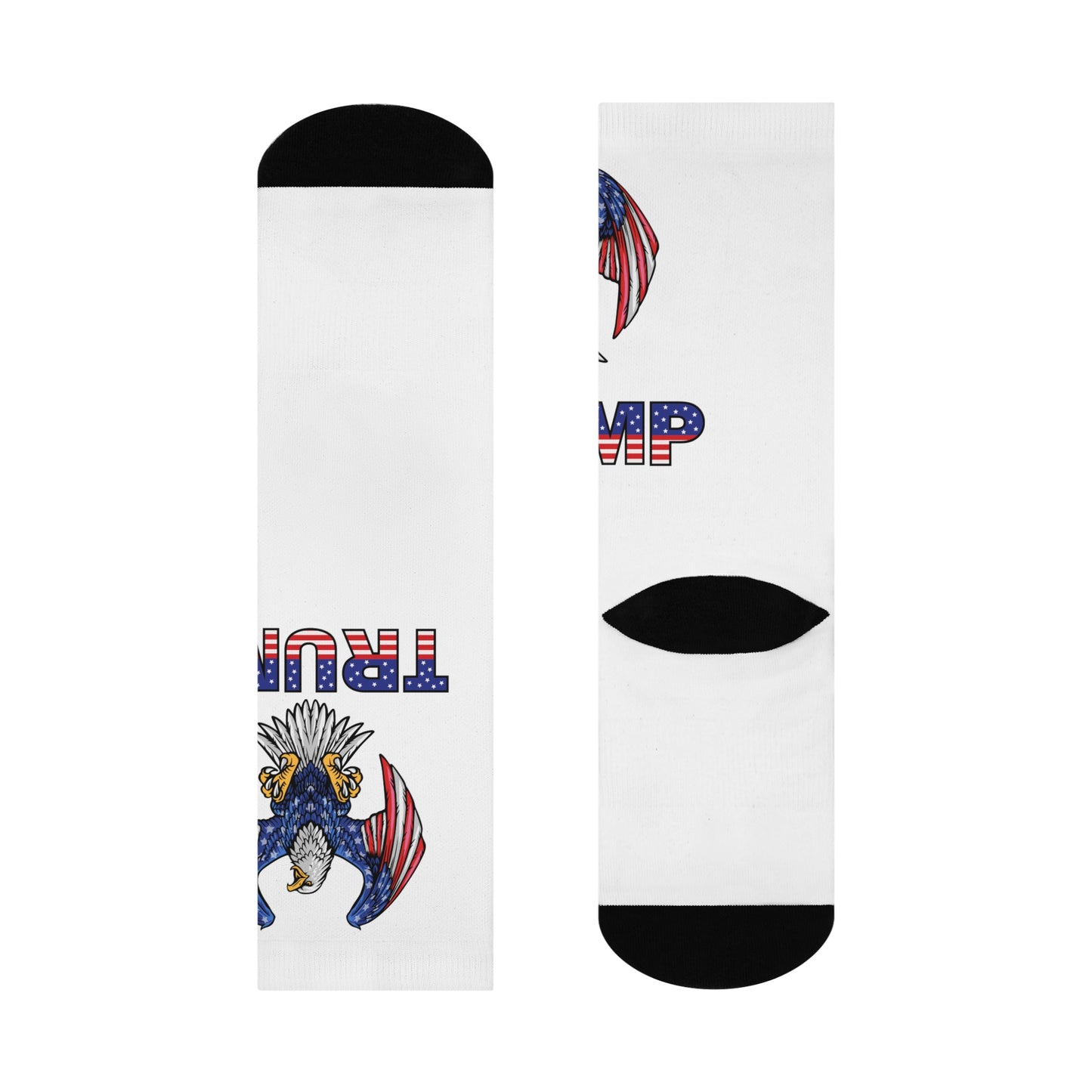 Patriot Crew Socks – A Bold Tribute to TRUMP - White